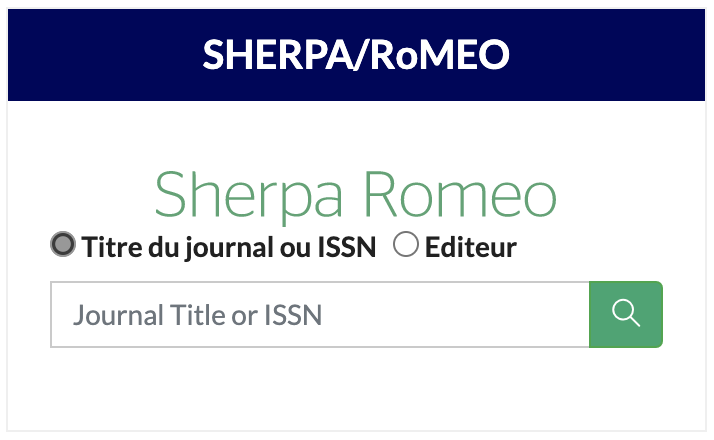 小工具SHERPA/RoMEO：示例