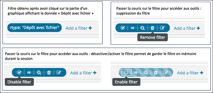 Exemple de filtre sur les dépôts avec fichier