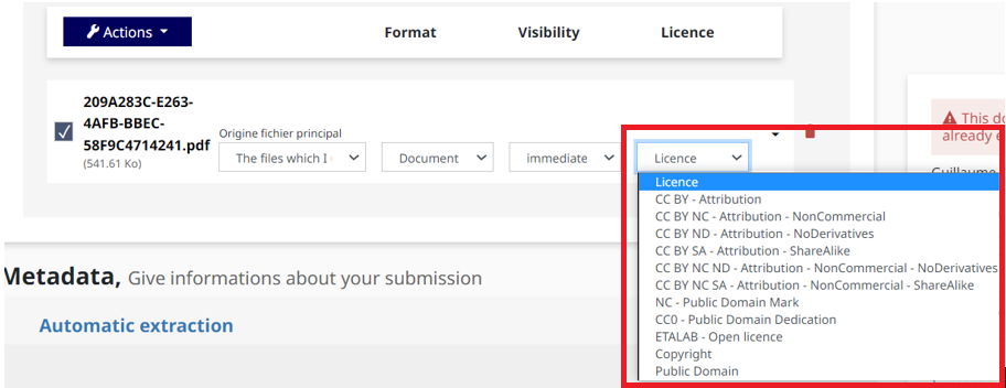 Adding a Creative Commons Licence
